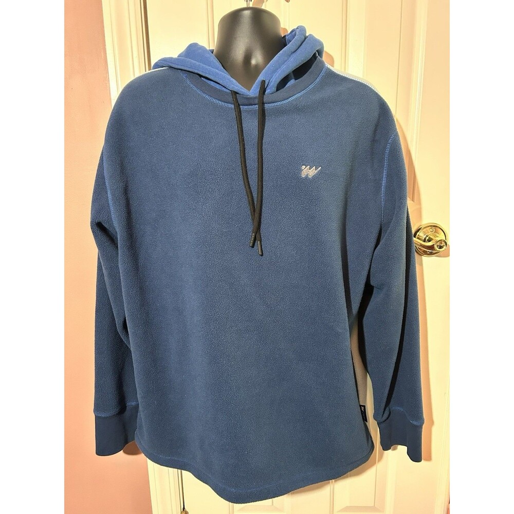 Without Walls Pullover Hoodie Mens Large Fleece Two Toned Blue